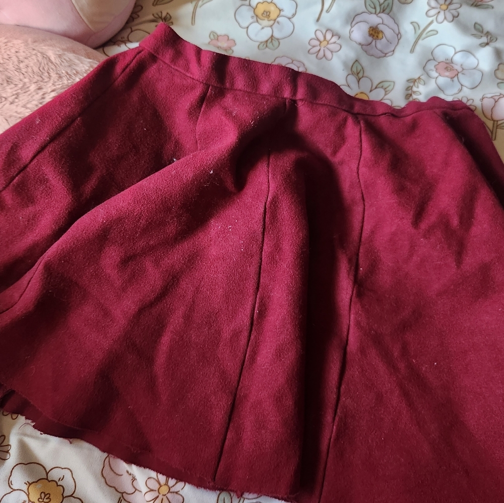Burgundy fall skirt